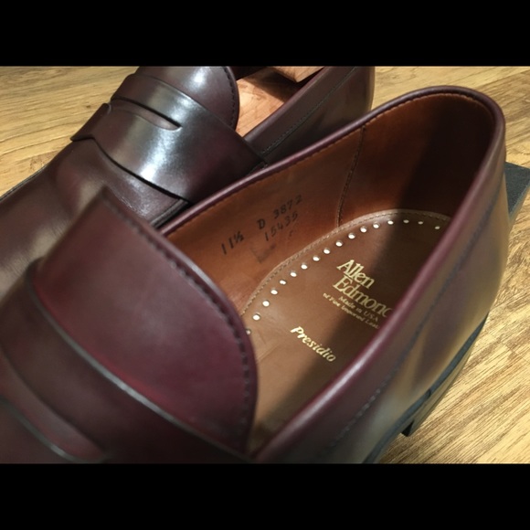 Allen Edmonds 11.5 D Presidio Burgundy Loafer - Picture 3 of 7